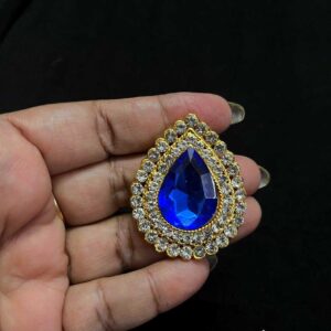 KUNDAN0220 ARNAS 1 PCS PACK OF 4.5 X 3.5 CM DROP SHAPE BIG SIZE KUNDAN FOR JEWELLERY MAKING| AARI WORK