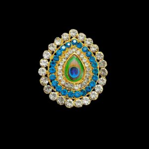 KUNDAN0223 ARNAS 1 PCS PACK OF 5 X 4.5 CM DROP SHAPE BIG SIZE PEACOCK KUNDAN FOR JEWELLERY MAKING| AARI WORK