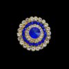 KUNDAN00225 ARNAS 1 PCS PACK OF 4.5 X 4.5 CM ROUND SHAPE ROYAL BLUE KUNDAN FOR JEWELLERY MAKING| AARI WORK