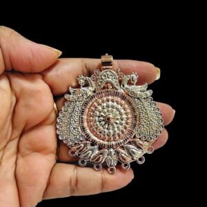 PREMIUM001 - 1 PC PACK OF COPPER SILVER PLATED LARGE SIZE GERMAN PENDANT