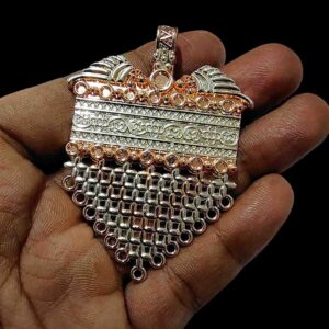 PREMIUM003 – 1 PC PACK OF COPPER SILVER PLATED LARGE SIZE GERMAN SILVER PREMIUM QUALITY PENDANT