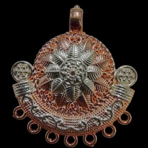 PREMIUM016 – 1 PC PACK OF COPPER SILVER PLATED LARGE SIZE GERMAN SILVER PREMIUM QUALITY PENDANT
