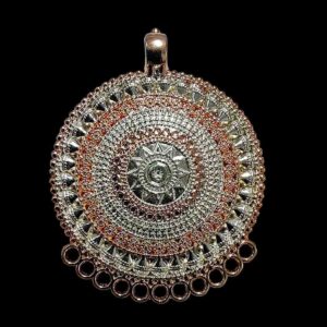 PREMIUM017 – 1 PC PACK OF COPPER SILVER PLATED LARGE SIZE GERMAN SILVER PREMIUM QUALITY PENDANT