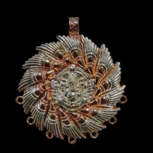 PREMIUM018 – 1 PC PACK OF COPPER SILVER PLATED LARGE SIZE GERMAN SILVER PREMIUM QUALITY PENDANT