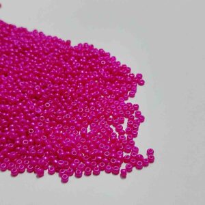 SBEADS0019 ARNAS DARK PINK COLOR 11/0 SIZE GLASS OPAQUE SEED BEADS (20-40 GM)