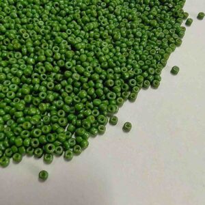SBEADS0041 ARNAS GREEN COLOR 11/0 SIZE GLASS OPAQUE | SEED BEADS(20-40 GM)
